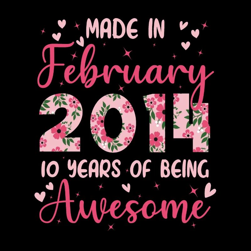 February 2014 10th Anniversary Gift for Women
