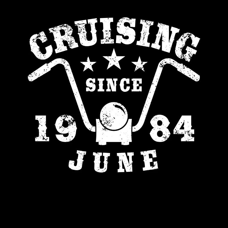 Cruising Biker Geburtstag Juni 1984 Motorrad