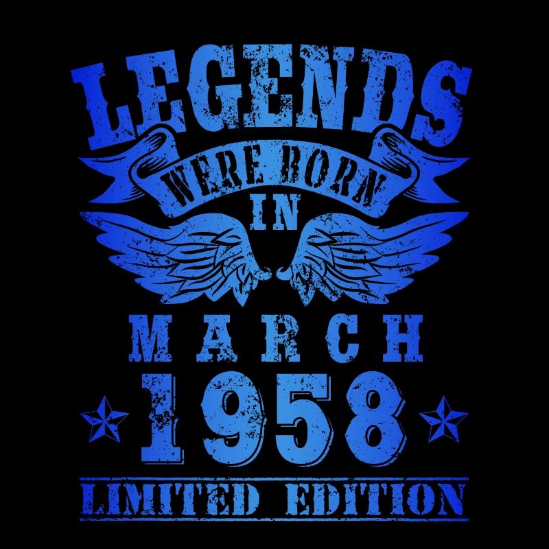 Legends est né en mars 1958 Anniversaire