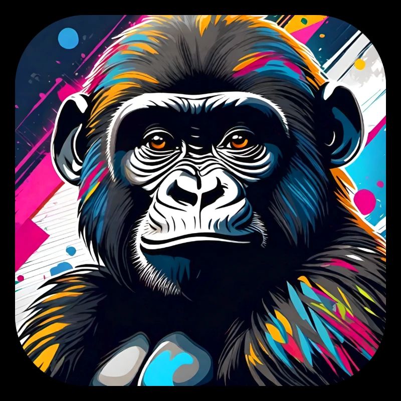 Cooler Gorilla im Graffiti Style