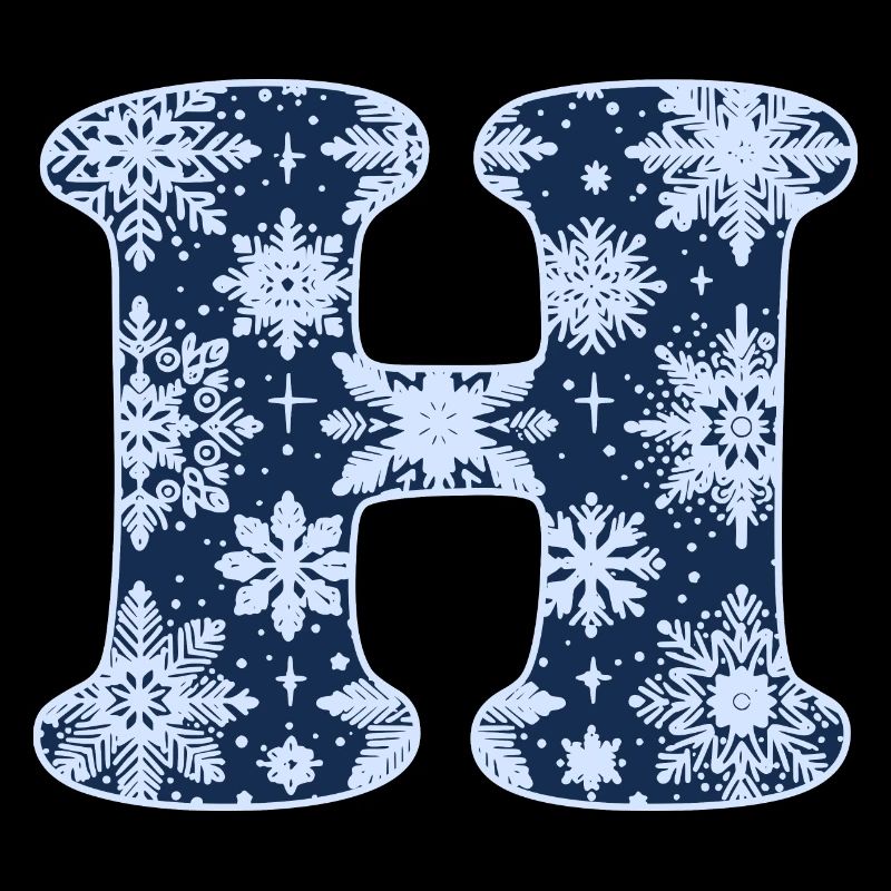 Letter H Snowflakes