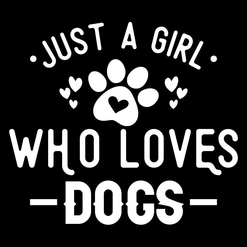 Nur ein Mädchen das Hunde liebt