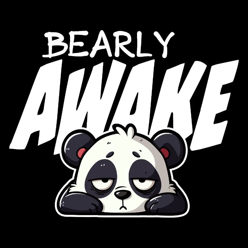 Sleeping Panda Barely Awake