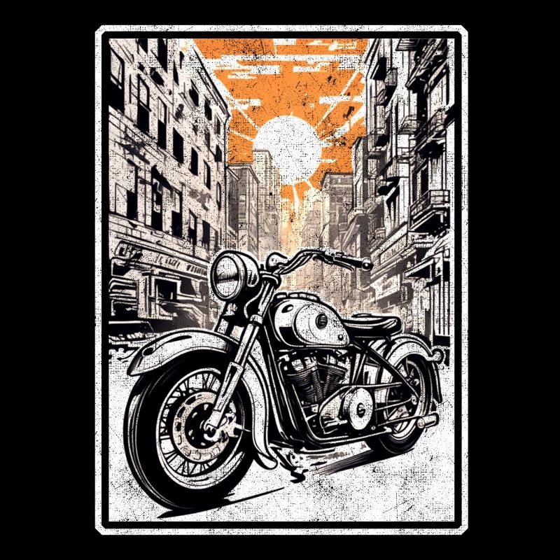 Vintage retro style motorcycle
