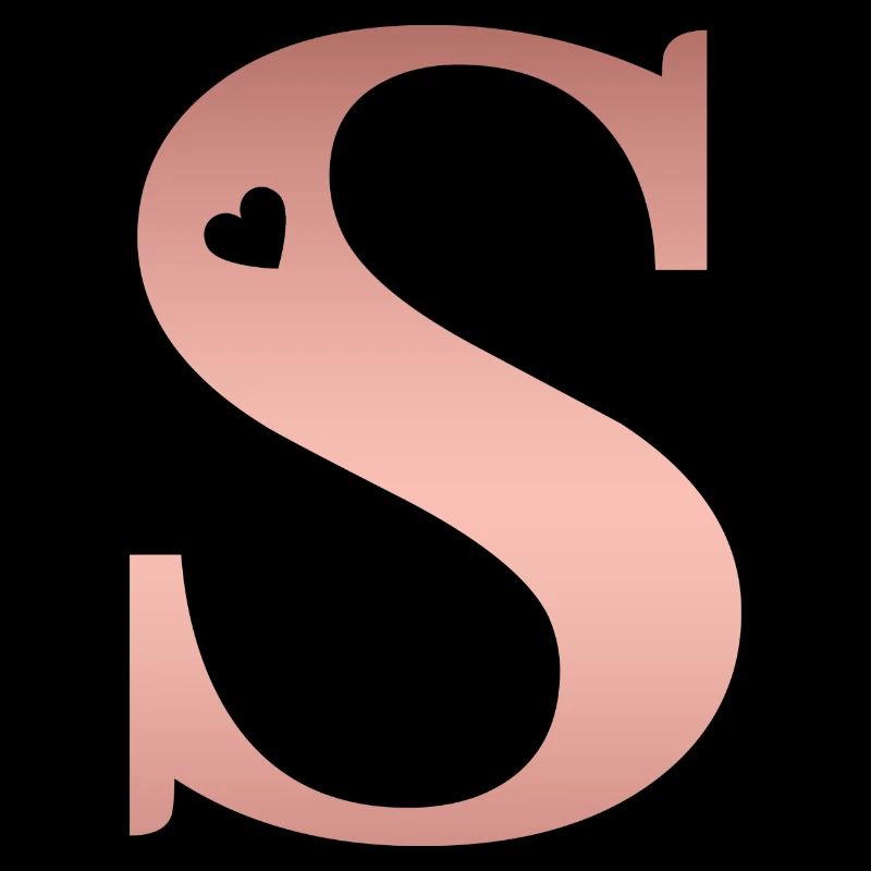 Buchstabe S Roségold