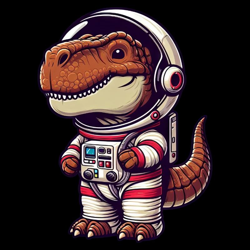 Dino Astronaute dans l’espace Dessin animé