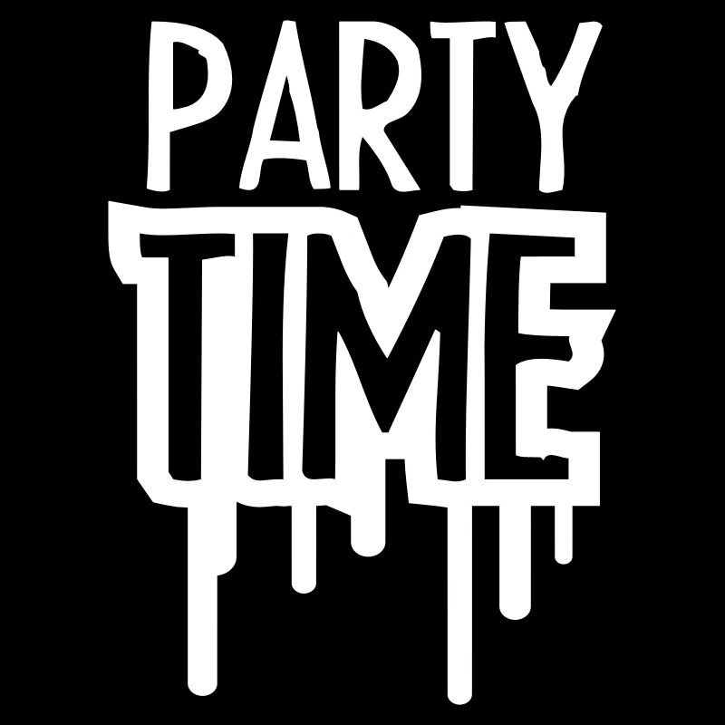 Party Time Crew Logo Feiern Team Freunde Mitglied