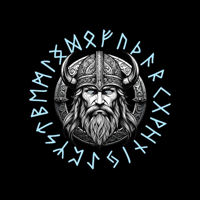 Wikinger Krieger Walhalla Runenkreis