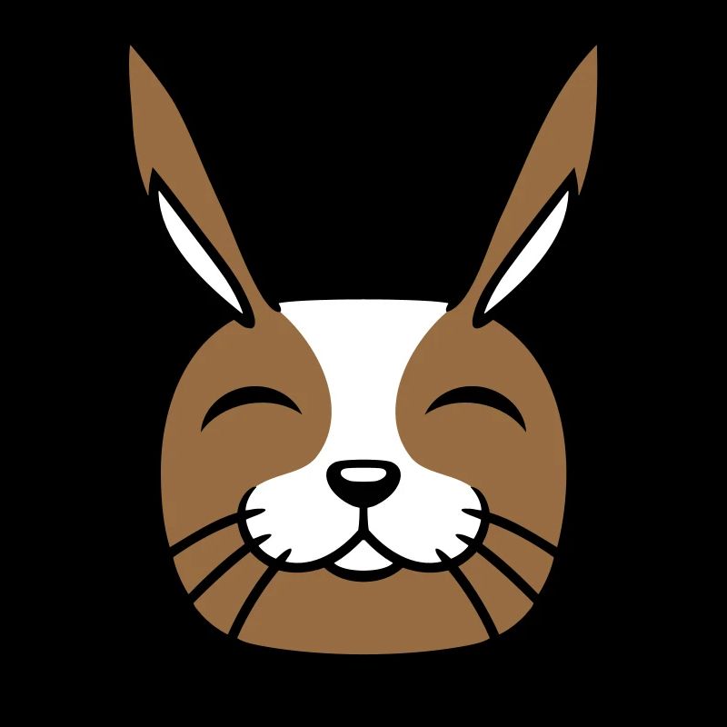 Lapin Drôle Visage Sourire Heureux Amical