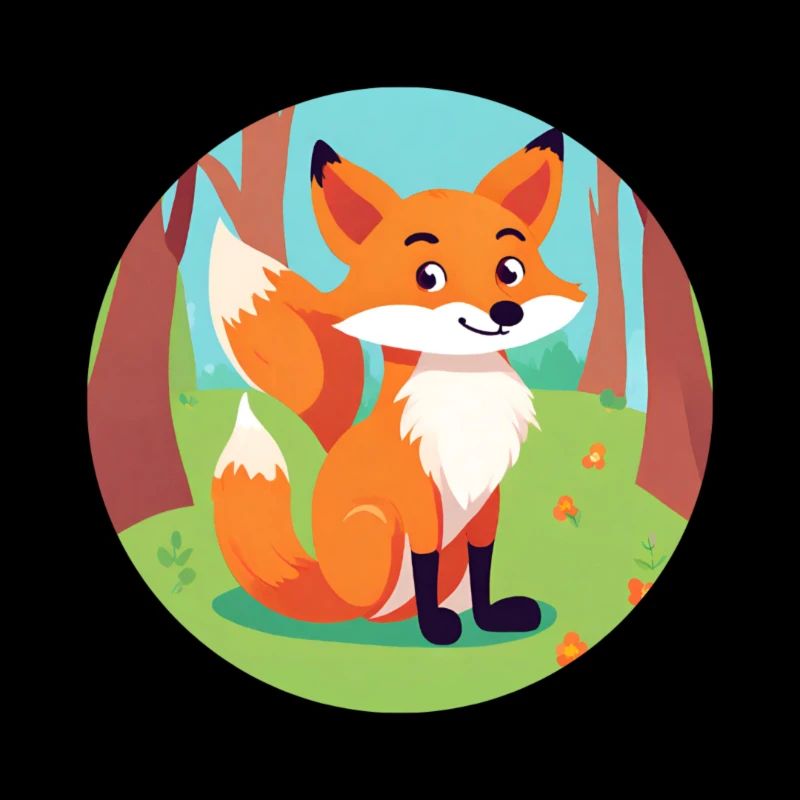 Fuchs im Herbstwald