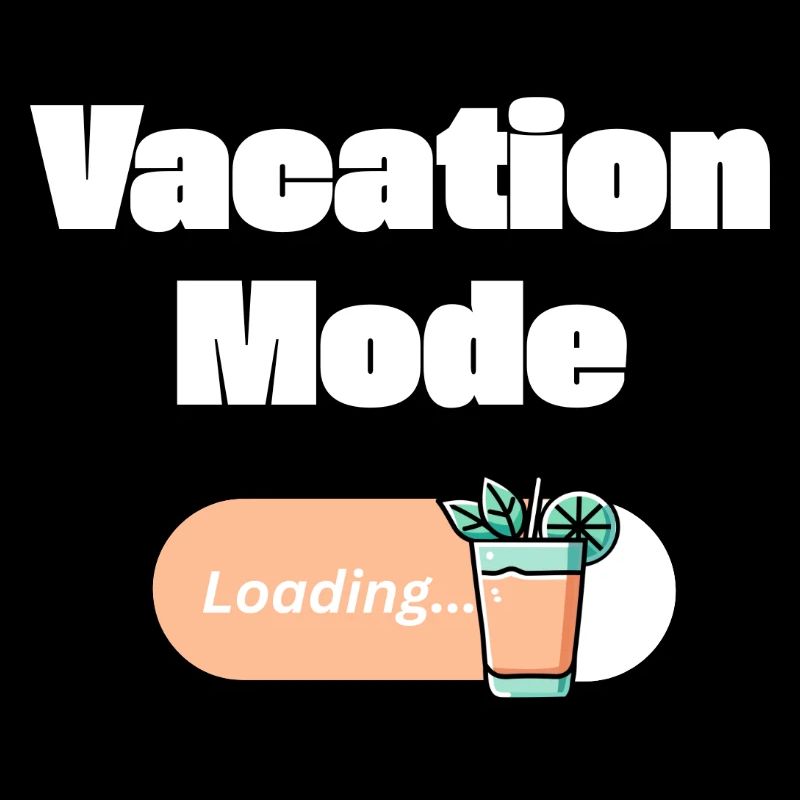 Vacation Mode On – Mai Tai mit Ladebalken (hell)