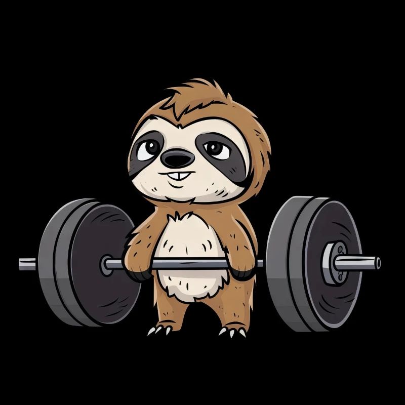 Sloth during workout: dumbbell, bench press & cross