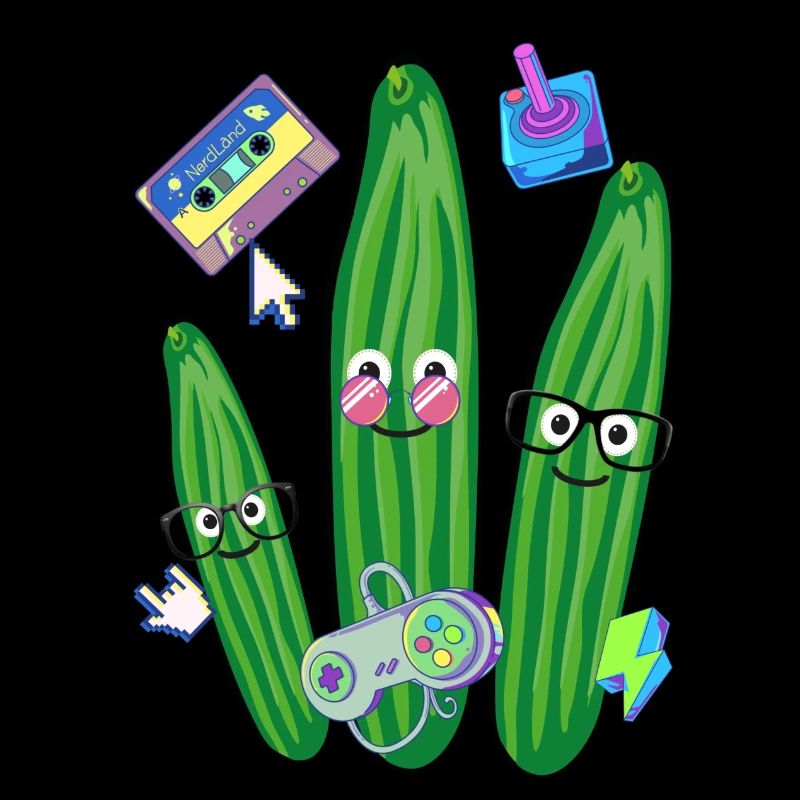 concombre, trio, nerds, nerd, geek, console, pc