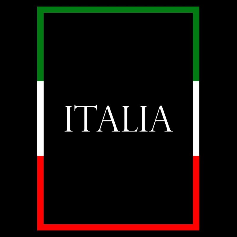 Italie, Italie, Lettrage de déclaration avec drapeau