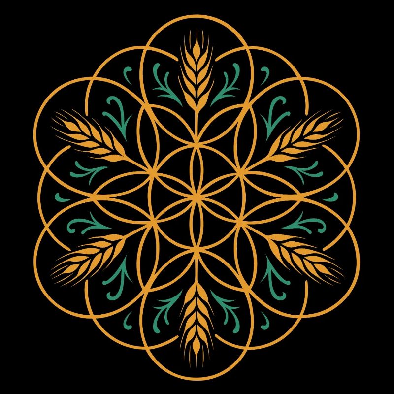 Lammas Blume des Lebens - Erntefest Design
