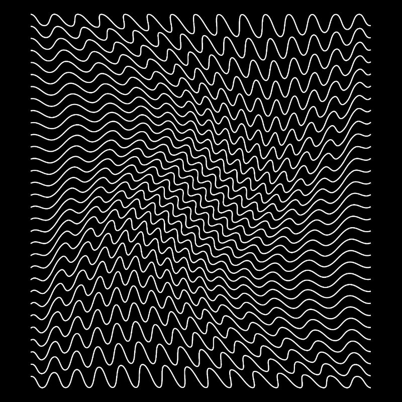 Impression d’illusion d’optique de ligne ondulée dynamique