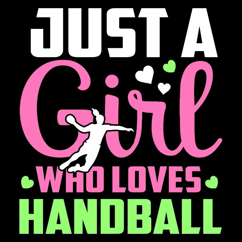 einfach ein Mädchen, das Handball liebt