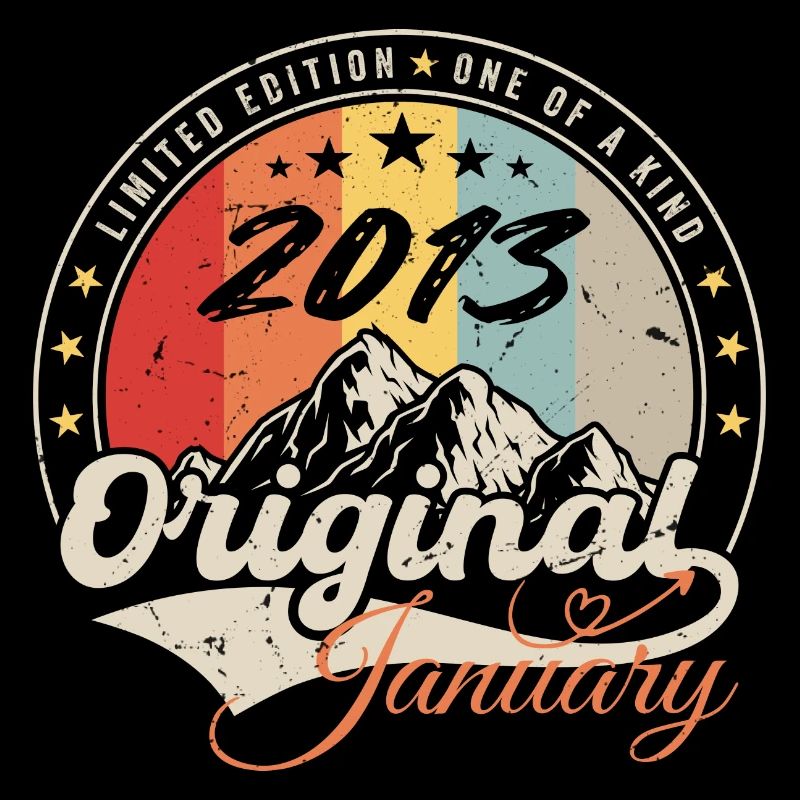 January 2013 Vintage Retro Birthday Gift