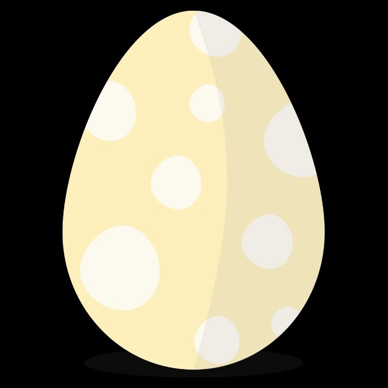 Œufs de Pâques jaune avec des points