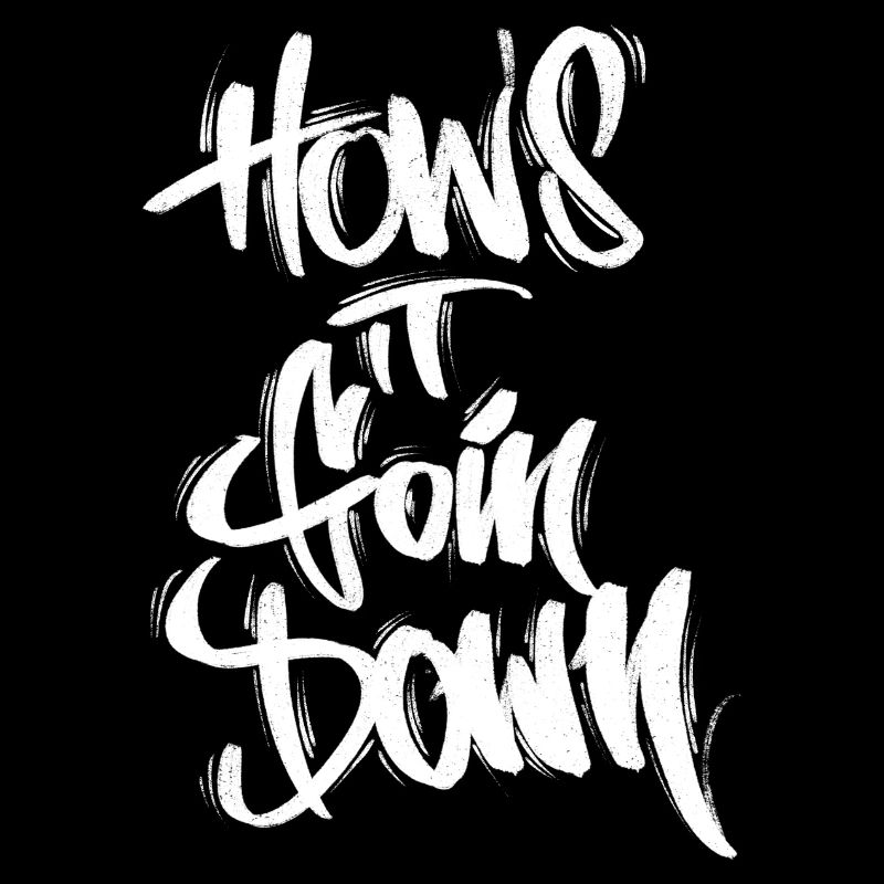 Comment ça va Down Graffiti Lettering