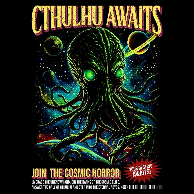 Cthulhu Awaits: Cosmic Horror Universe Illustratio