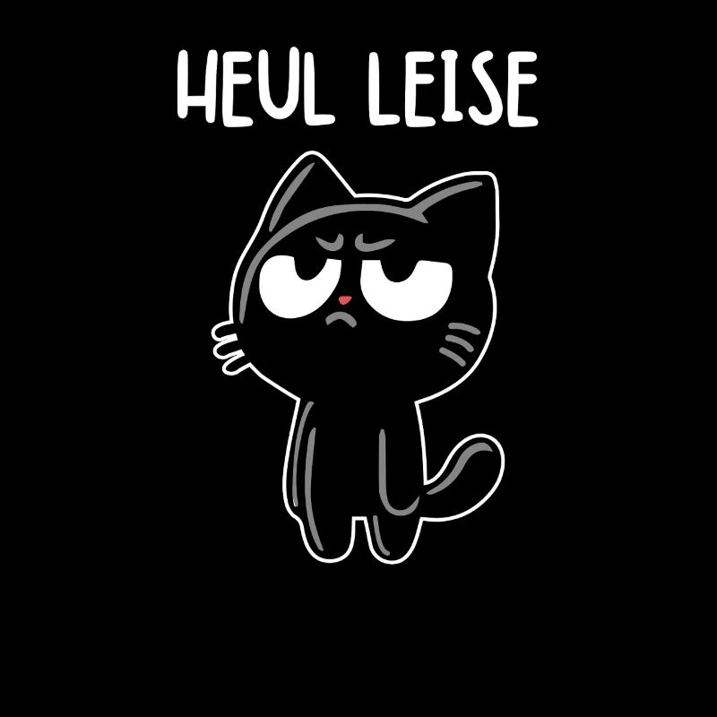 Genervte schwarze Katze – Blick sagt alles