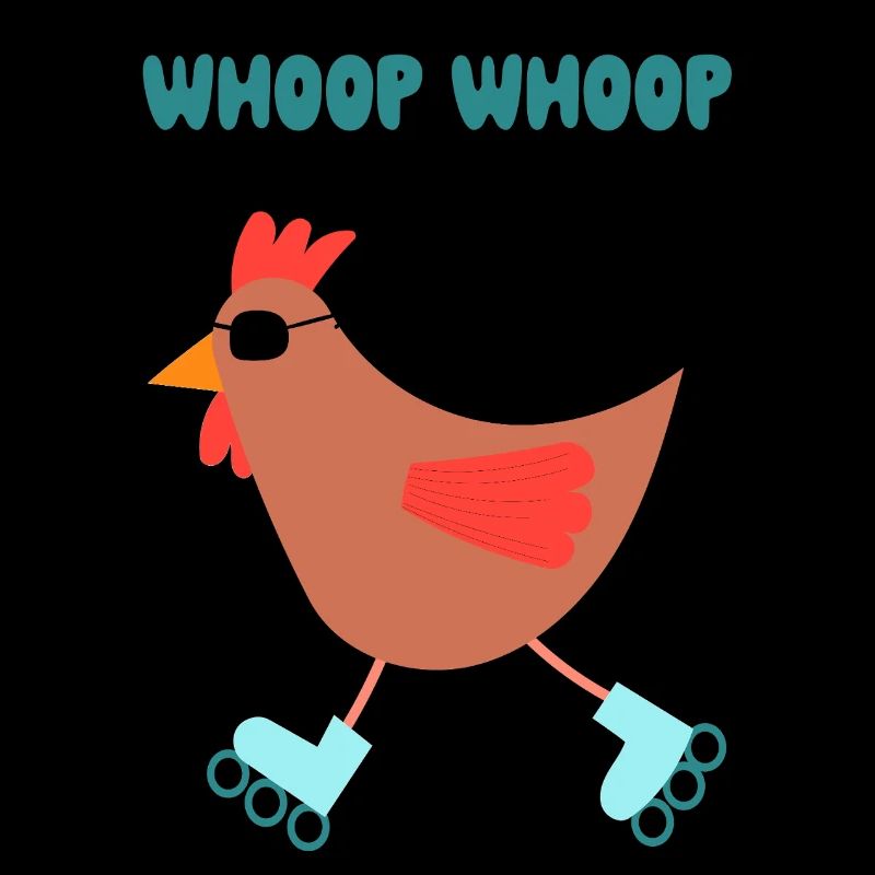 Cooles Huhn auf Rollerblades – lässiger Style