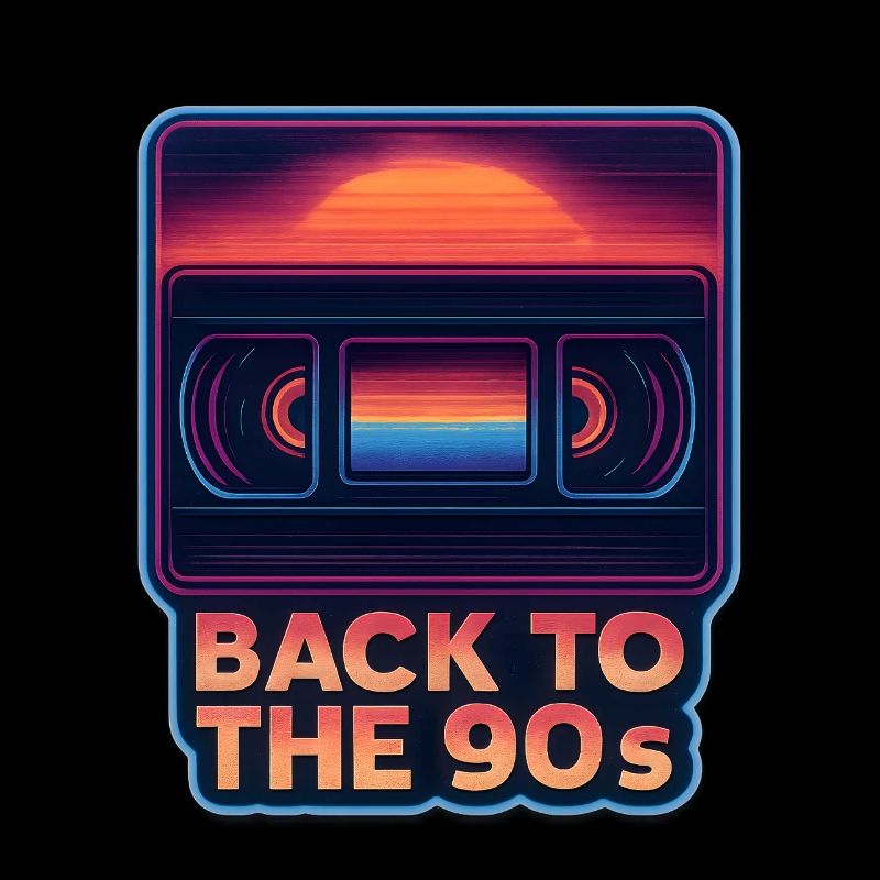 Back to the 90s VHS Cassette Retro