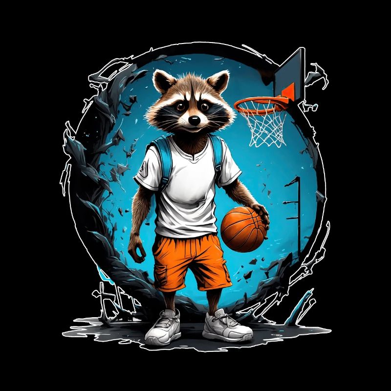 Ballon de basket-ball raton laveur