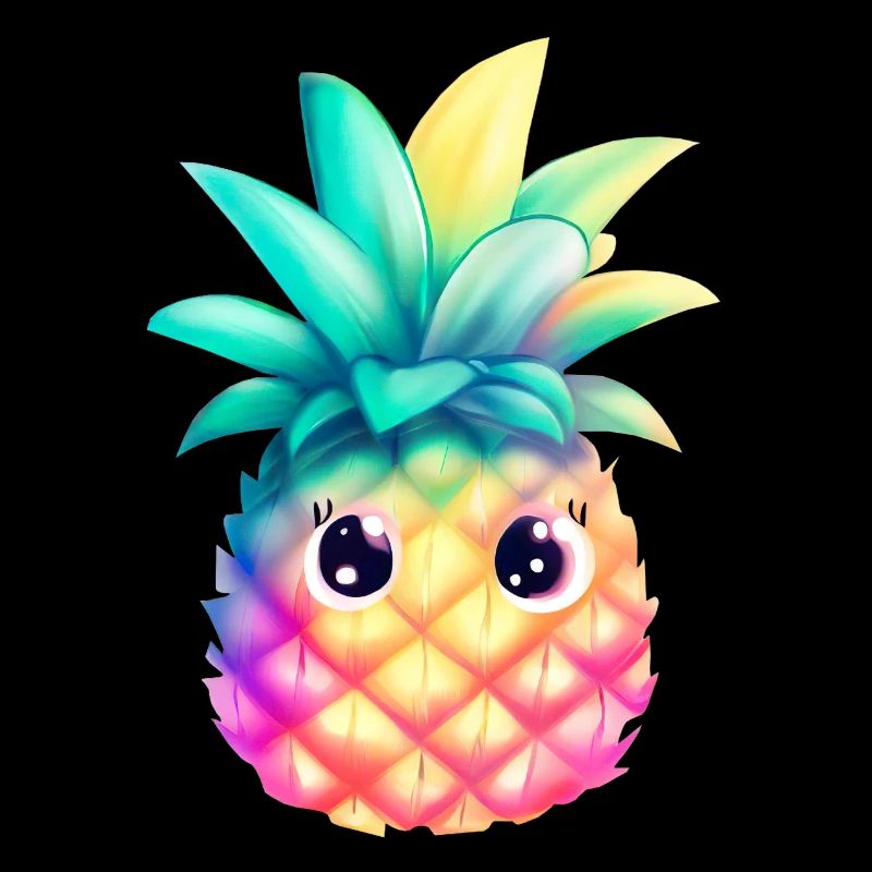Mignon ananas coloré Fruit d’été cadeau de vacances