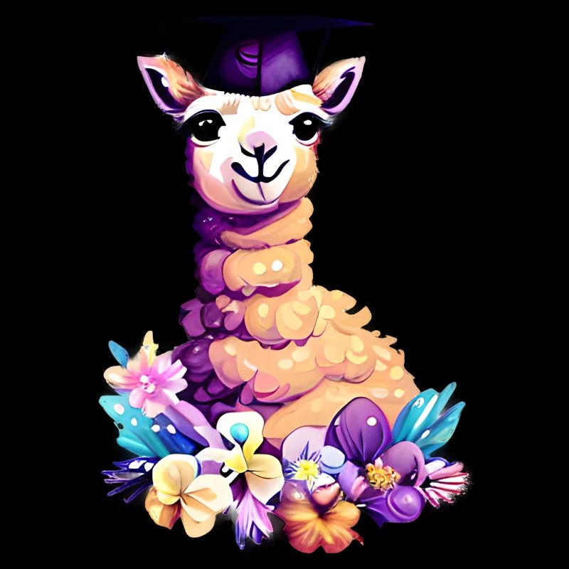 Bachelor Absolvent Schulabschluss Alpaka Studium