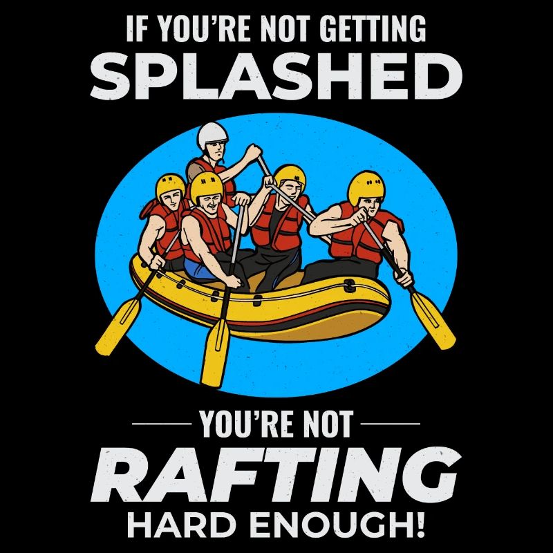 Rafting Team Raft Eau Vive Rafter Paddle Drôle