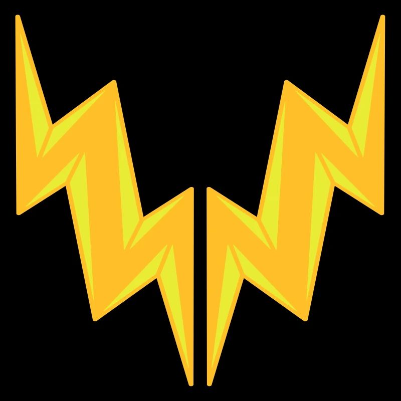 2 blitze stromschlag gefahr schild blitz symbol ka