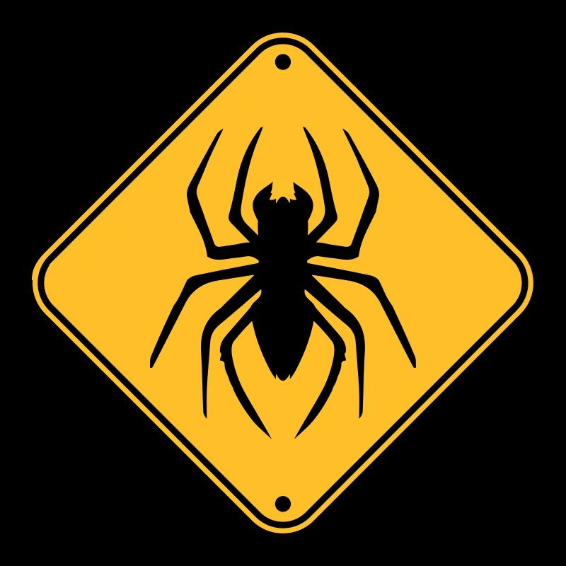 shield warning caution hazard caution zone spider