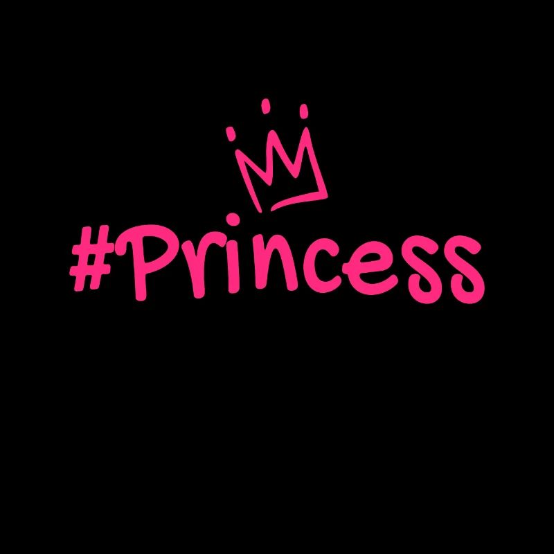 Princess crown hashtag pink