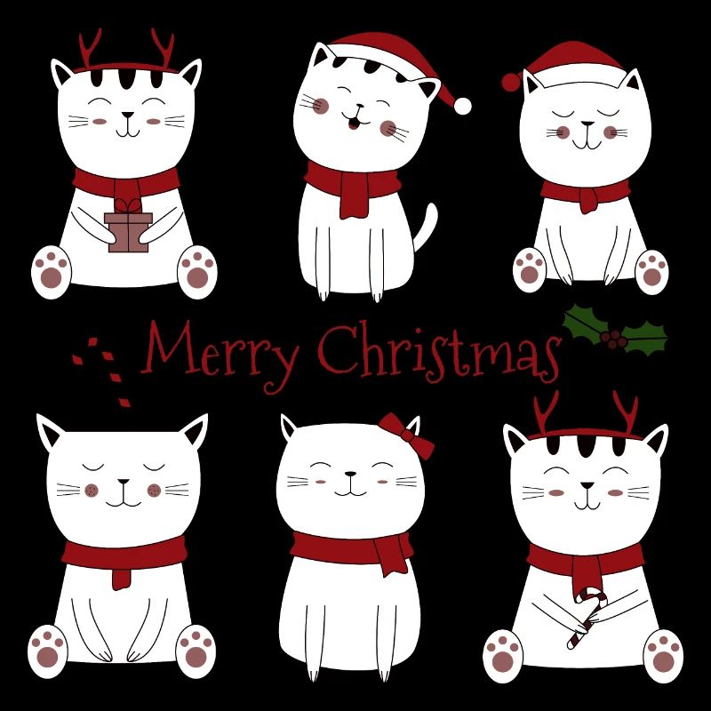 Chats Noël Joyeux Noël