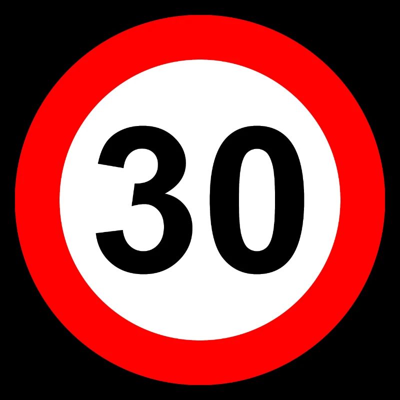 Road sign speed limit 30