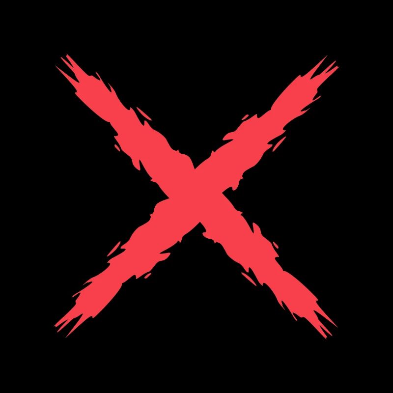 Croix de vecteur de conception rouge