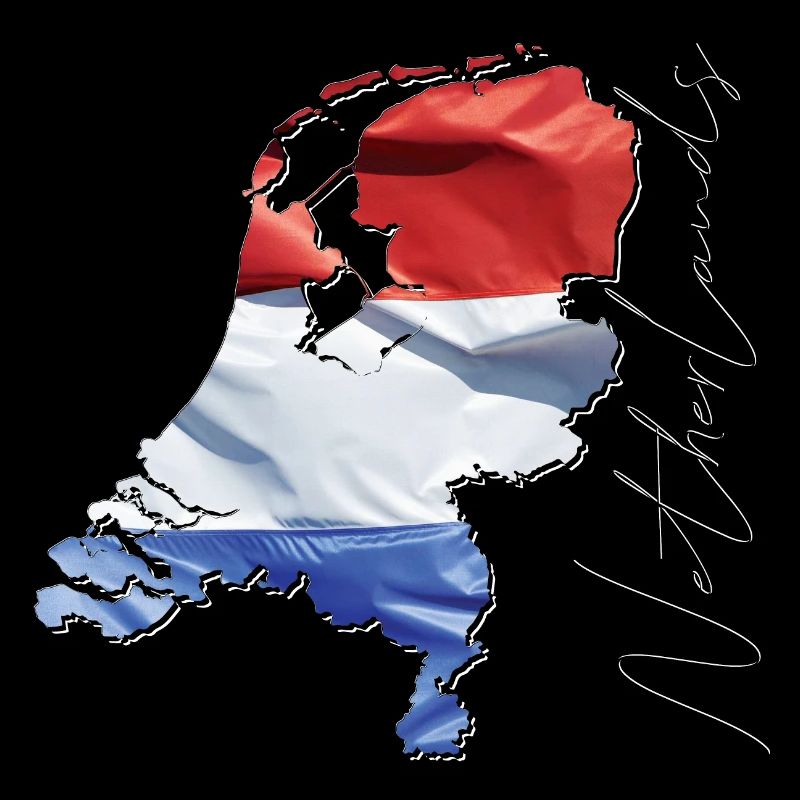 Niederlande | echte Flagge | Flag Map EN