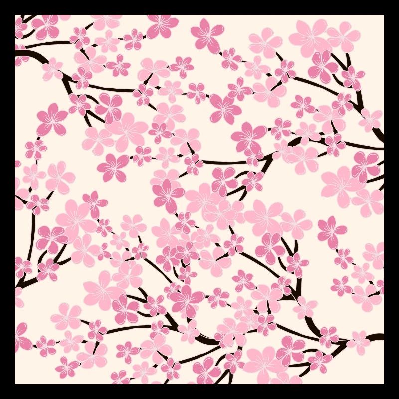 Pink Cherry Blossom Pattern - Sakura
