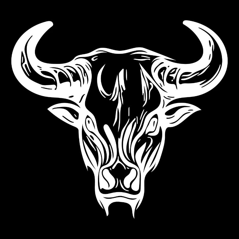 Toro selvaggio con enormi corna