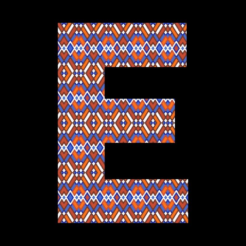 Monogramm Buchstabe E - geometrisches Muster