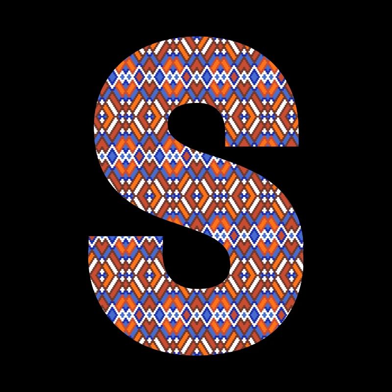 Monogram Letter S- geometric pattern