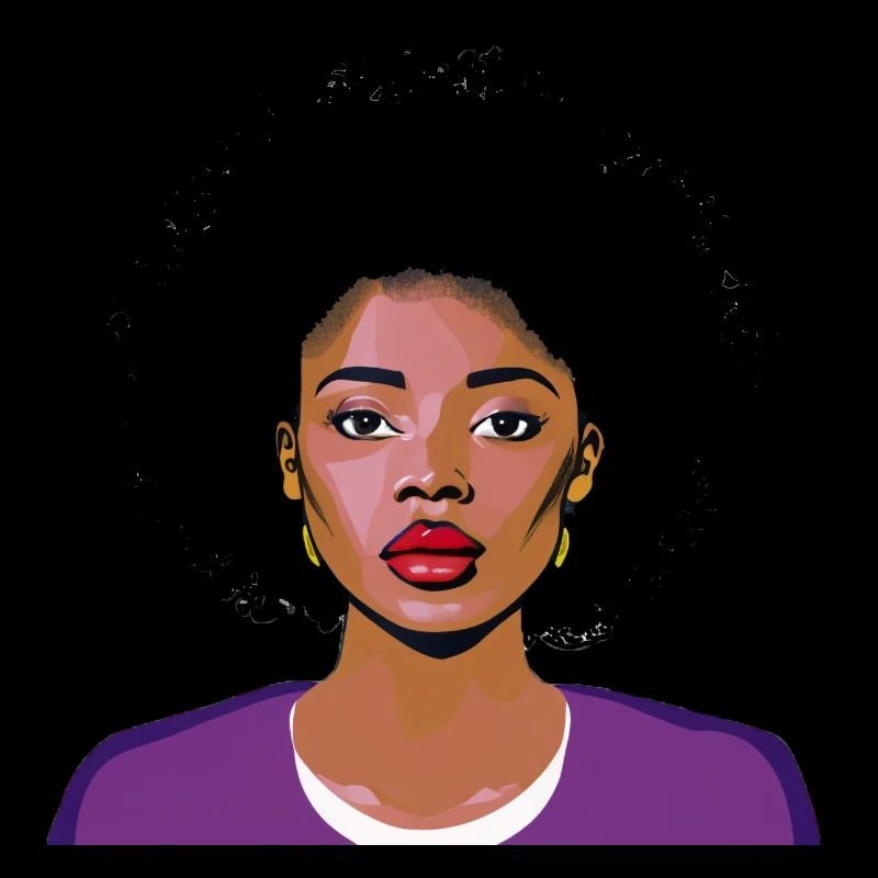 Femme avec afro