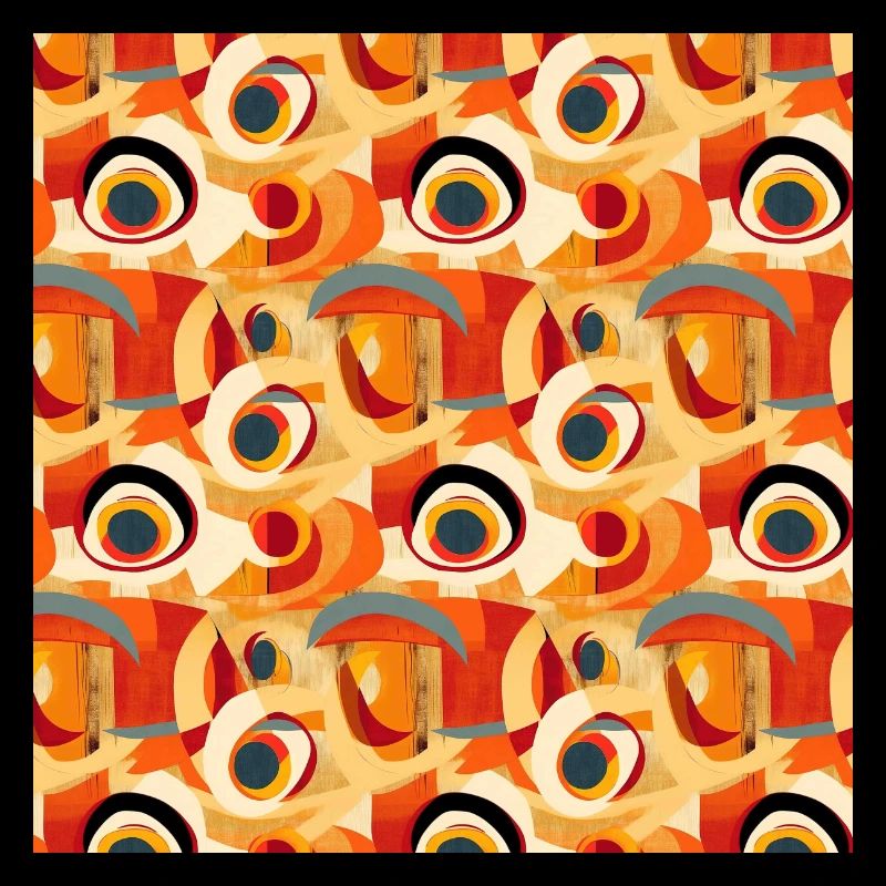 Abstract Seamless Pattern Shapes Lines Modern Art