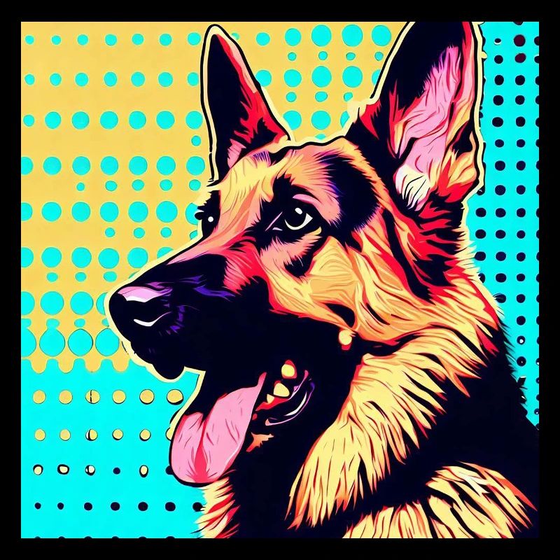 Deutscher Schäferhund Pop Art
