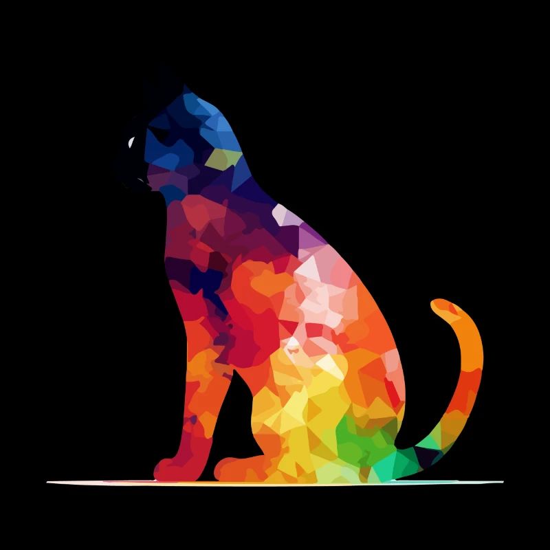 Ako le chat multicolore
