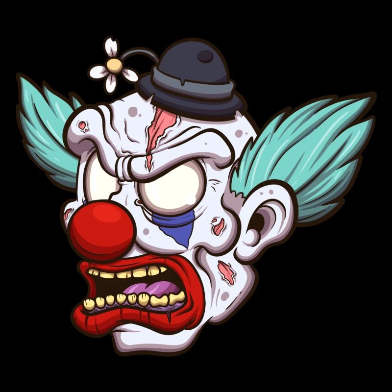 Zombie Clown Head