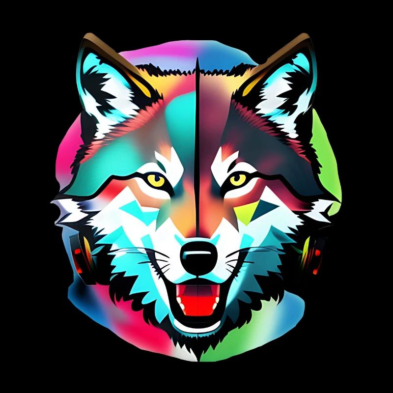 Loup coloré