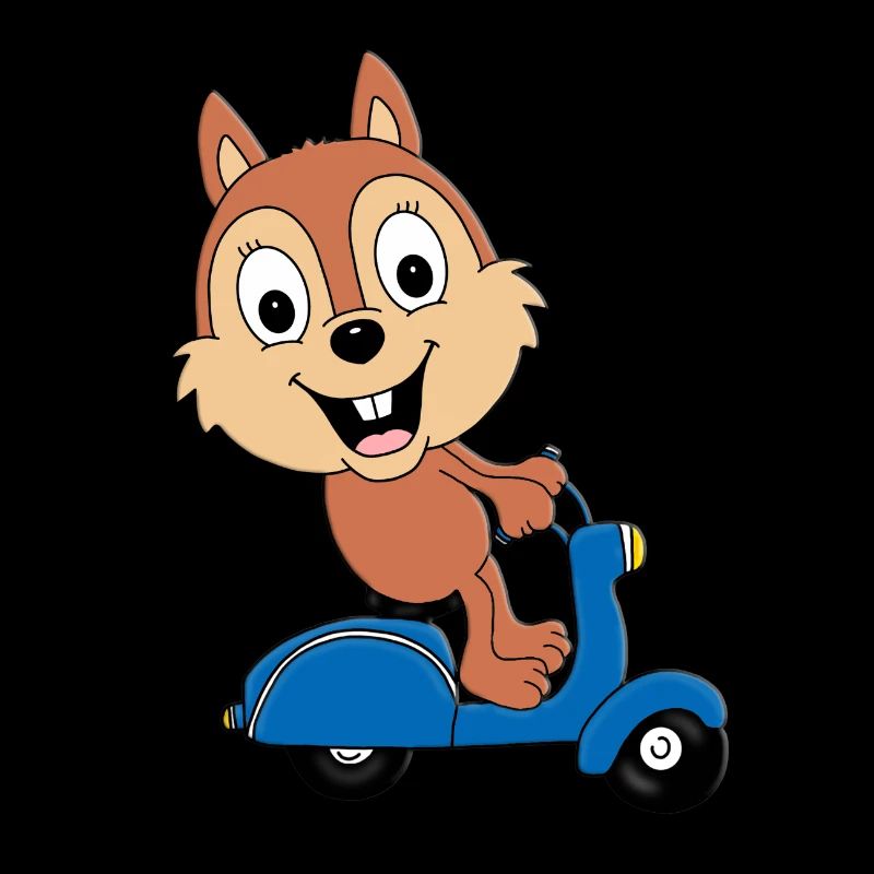 ROLLER - SCOOTER - EICHHÖRNCHEN - TIER - TIERISCH